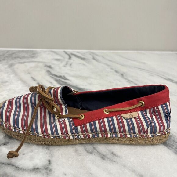 Sperry Topsides red‎ White Blue Size Womens 8.5m Casual shoes - Picture 14 of 16